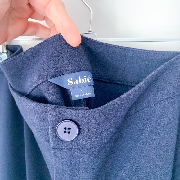 Sabie Navy Button Front Trouser Pants - Picture 4 of 6